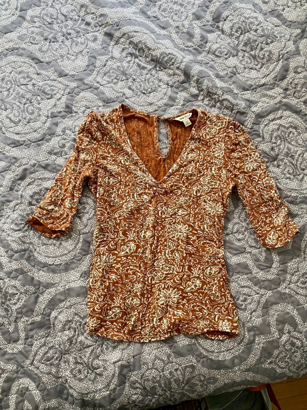 Lucky Brand Printed Knit Top XS